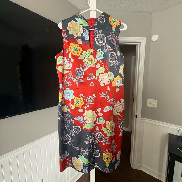 David Meister Vibrant Floral Midi Dress - Picture 1 of 4
